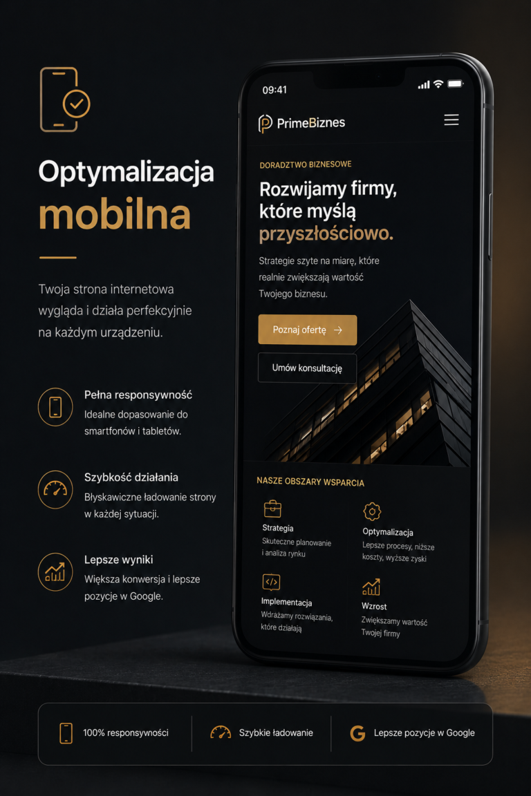 Projektowanie stron dla firm z optymalizacją mobilną